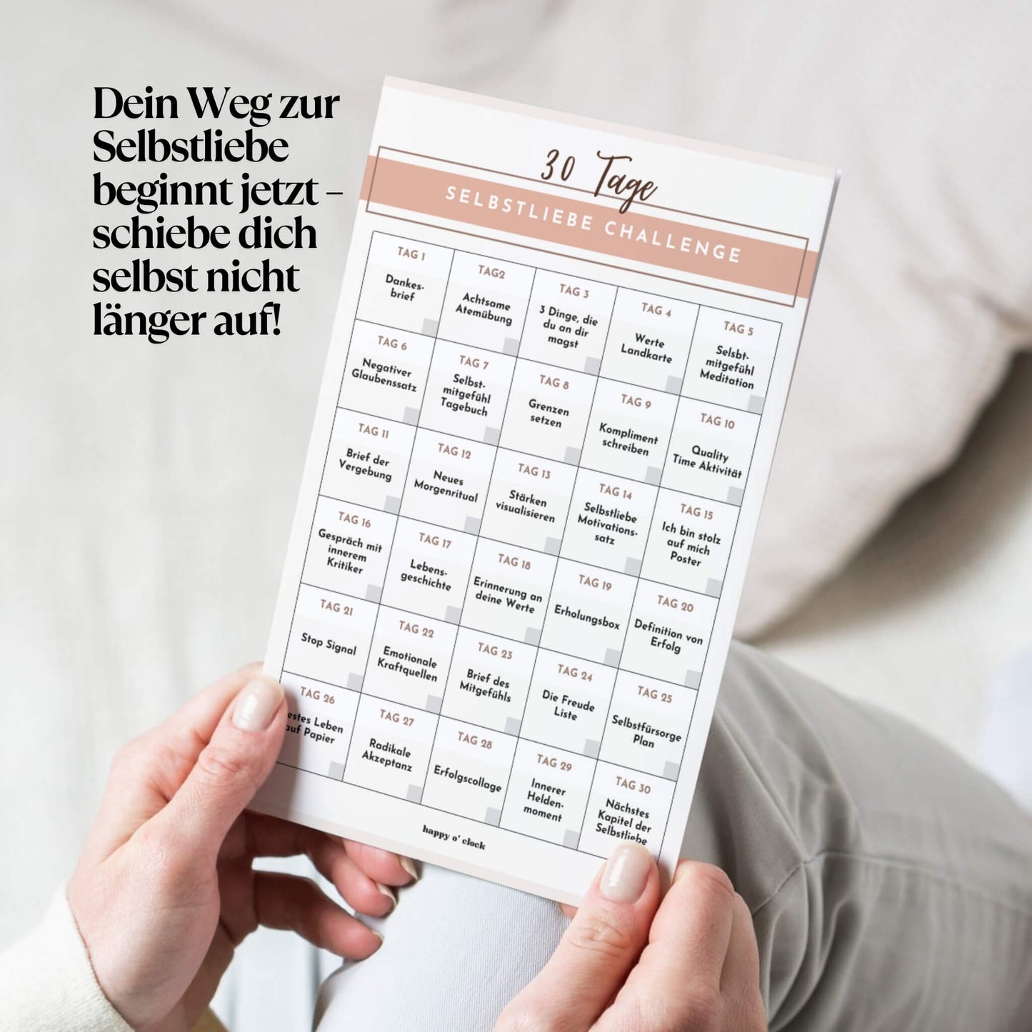 Selbstliebe Set: Workbook, Tracker & Karten