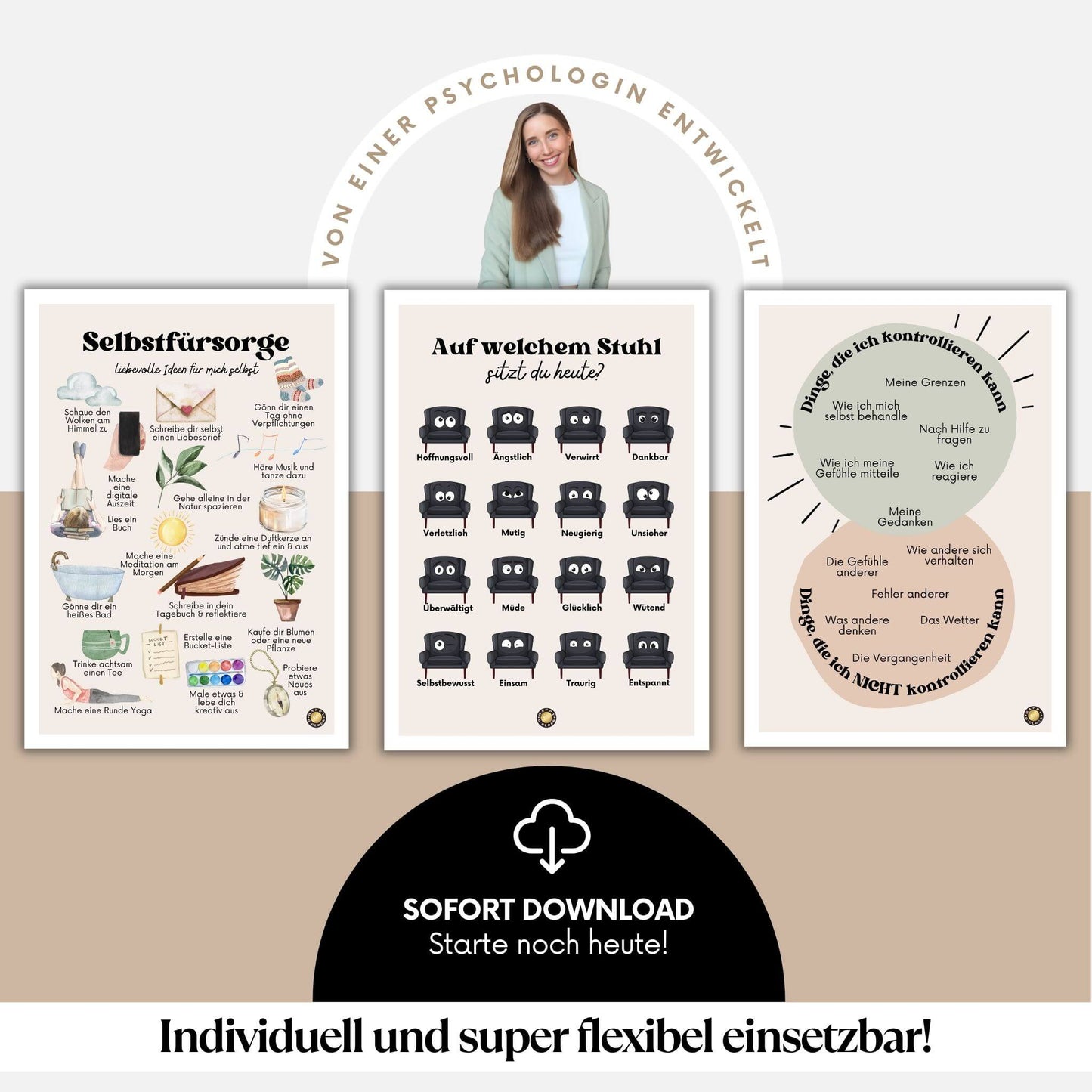 Psychologie Poster Set Deutsch