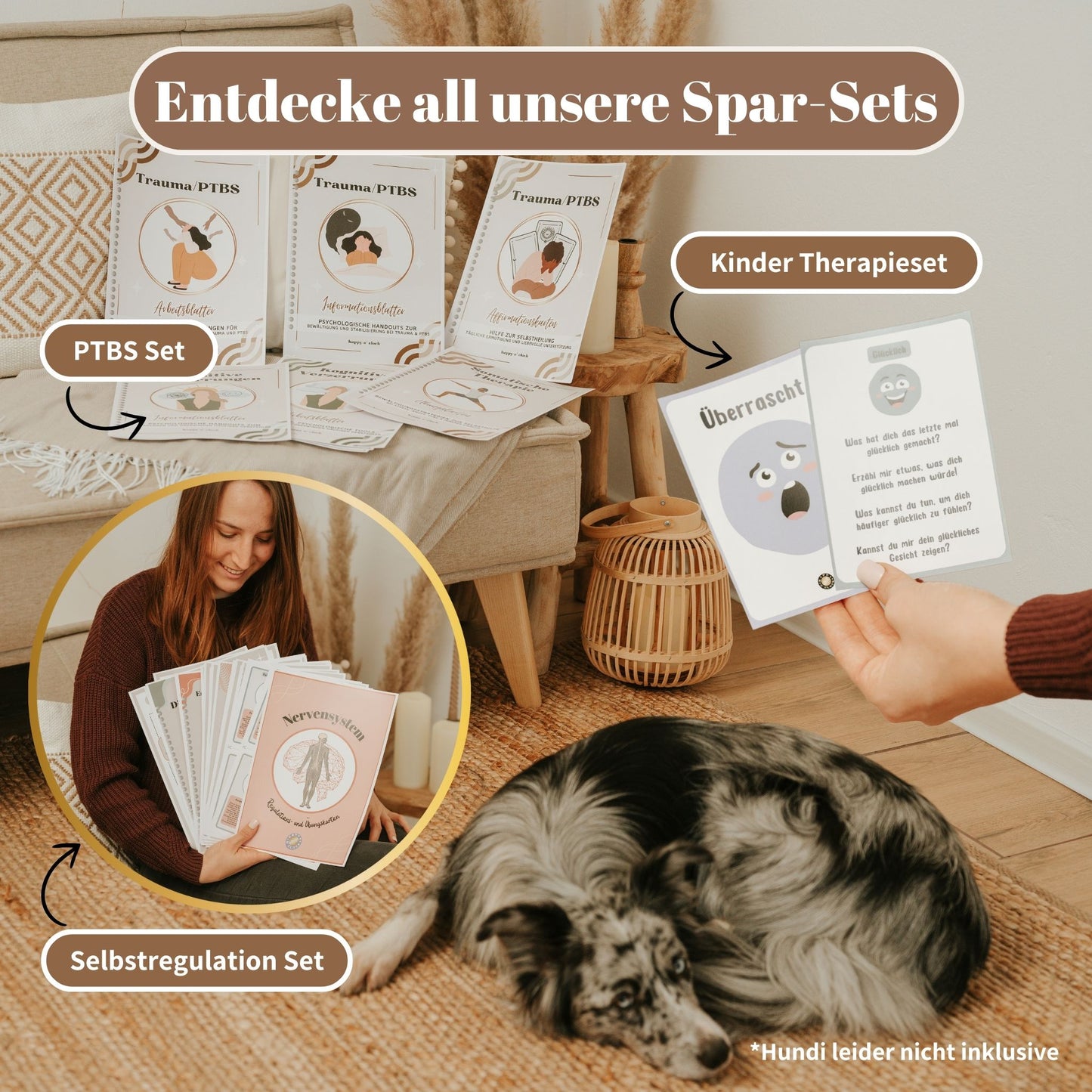 Therapie Tagebuch Set für mentale Stärke & Achtsamkeit neu