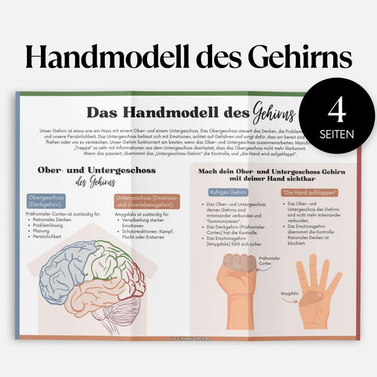 Handmodell des Gehirns: Stress verstehen und lösen