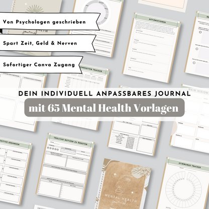 Mental Health Journal Canva Vorlage