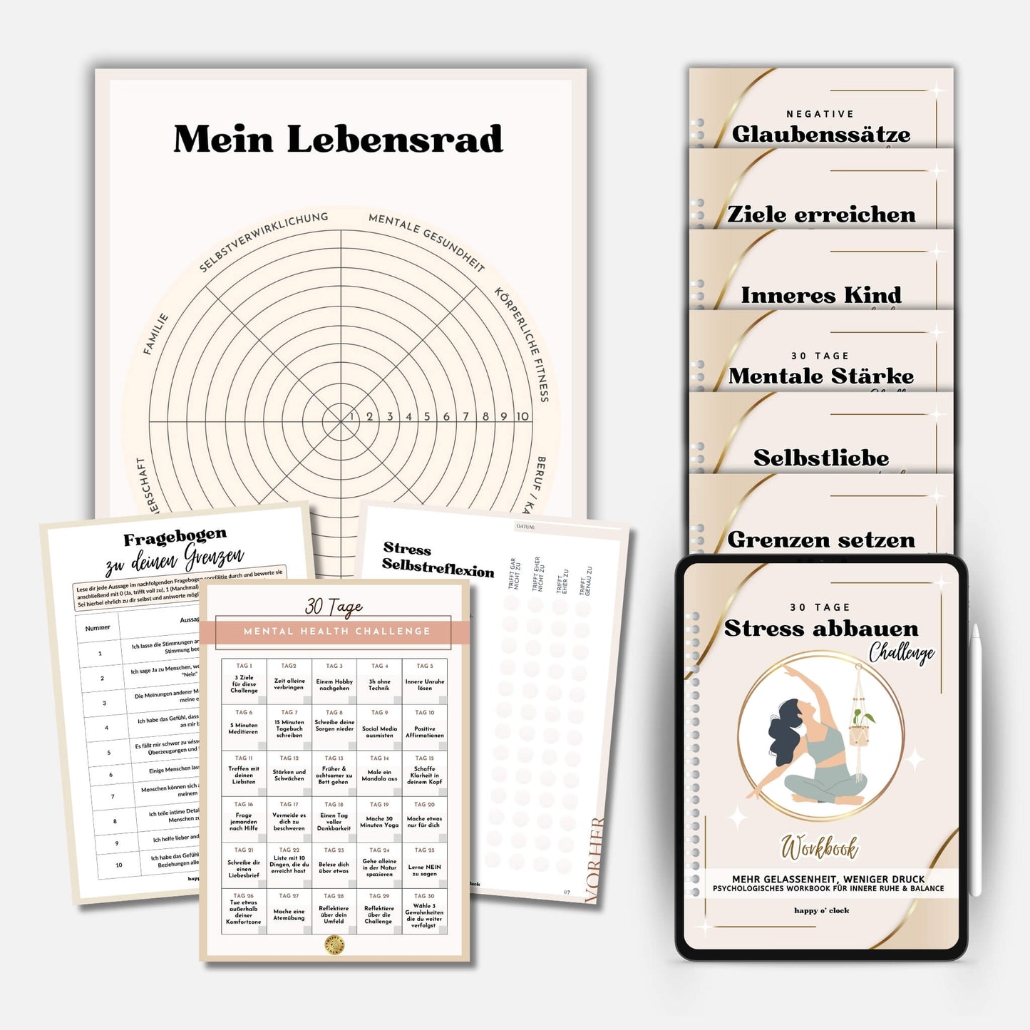 Therapie Tagebuch Set für mentale Stärke & Achtsamkeit