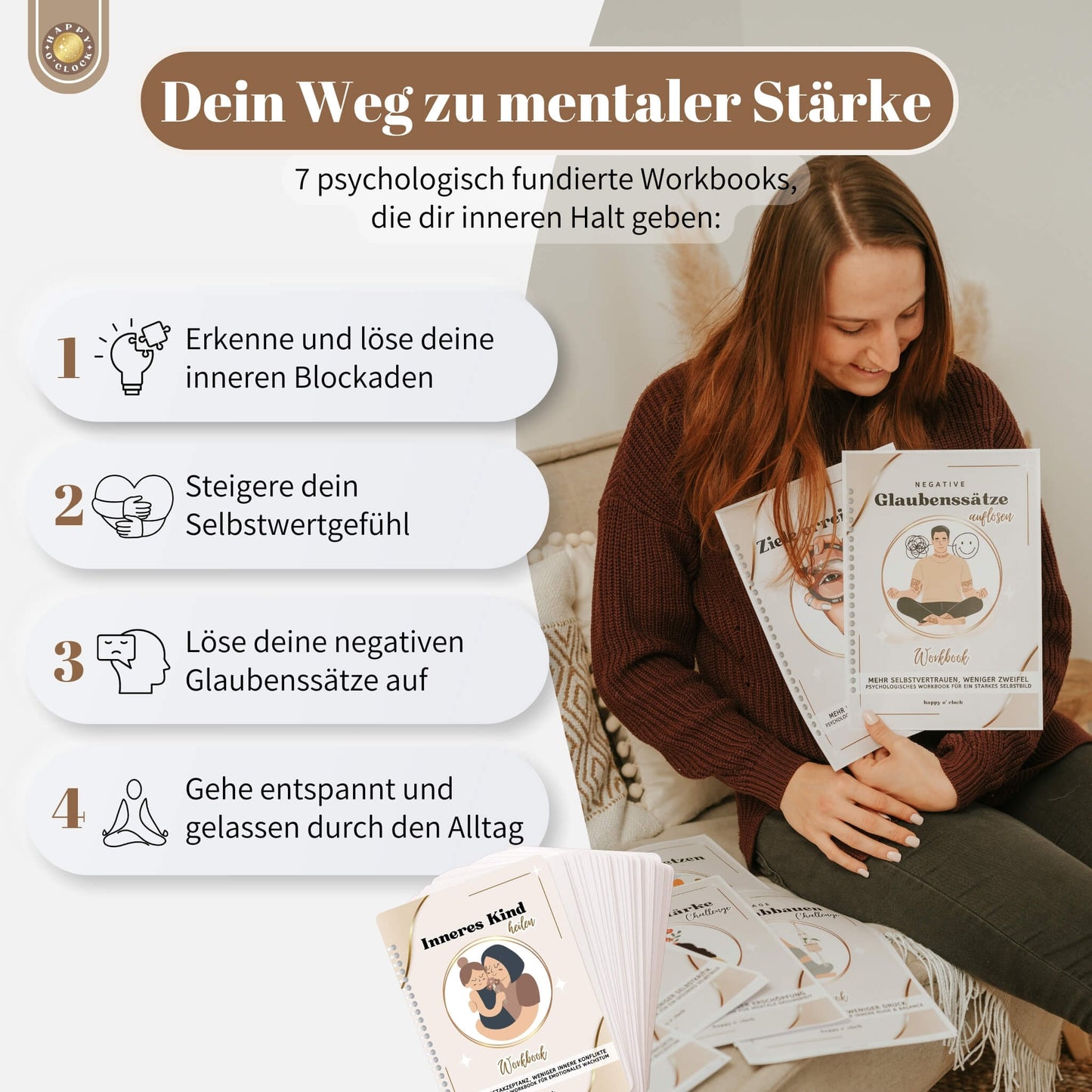 Therapie Tagebuch Set für mentale Stärke & Achtsamkeit