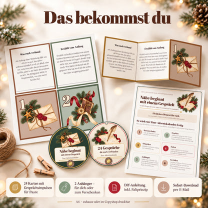 DIY Adventskalender für Paare 2026 – Nähe beginnt mit einem Gespräch