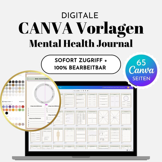 Mental Health Journal Canva Vorlage