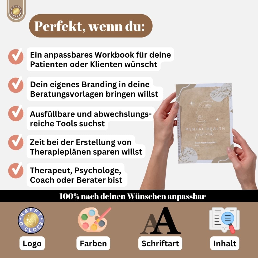 Mental Health Journal Canva Vorlage