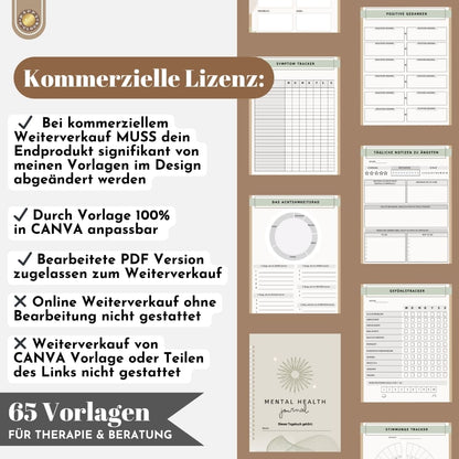 Mental Health Journal Canva Vorlage