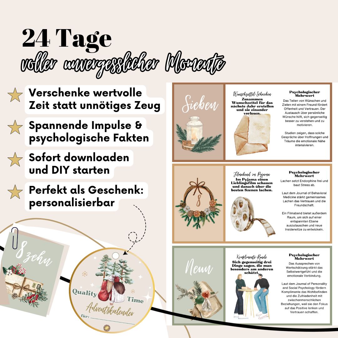 Gemeinsame Zeit Adventskalender für Freunde