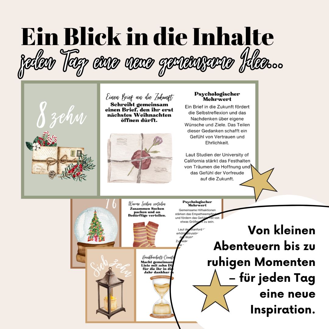 Gemeinsame Zeit Adventskalender für Freunde