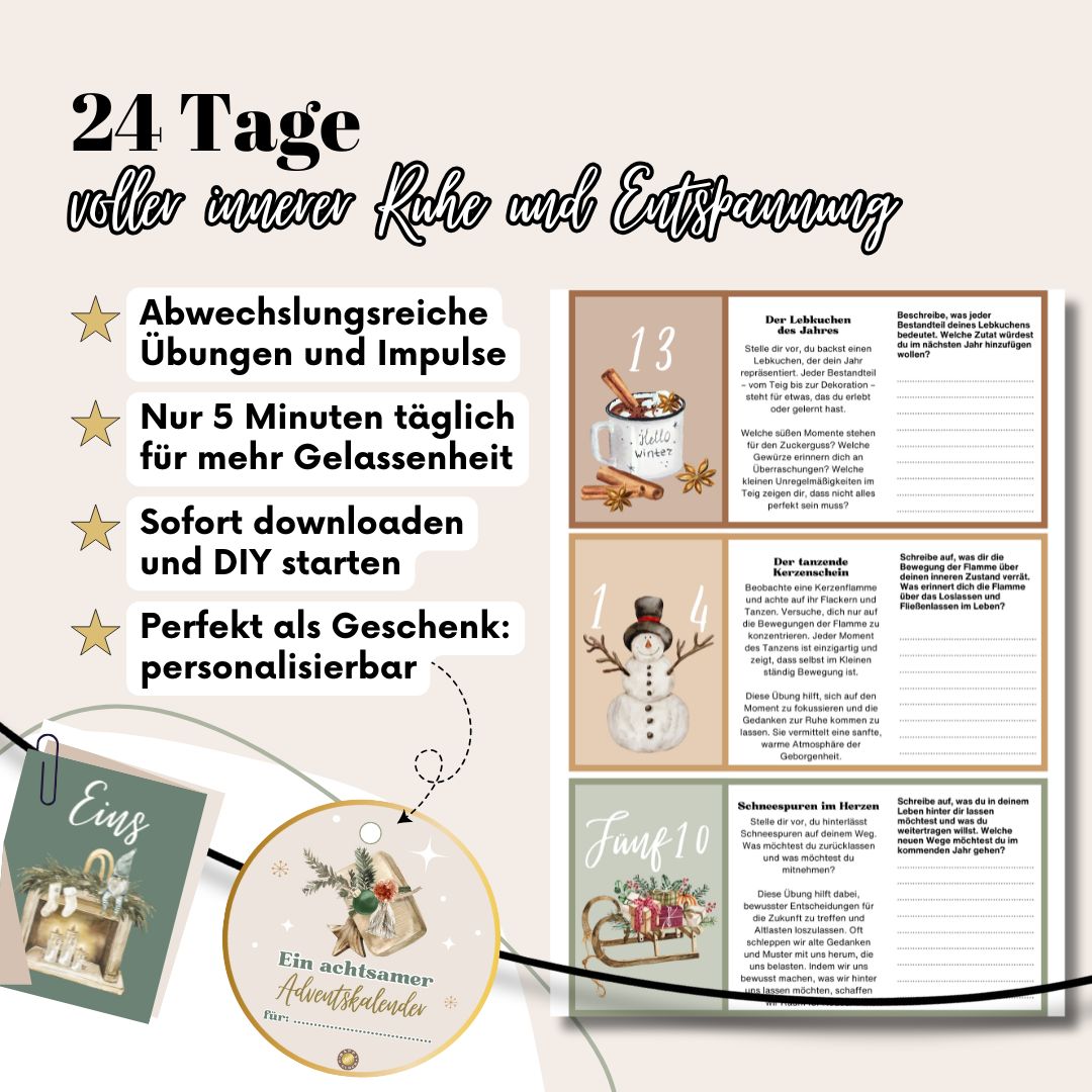 Spar Set: 4x Achtsamkeit Adventskalender 2024