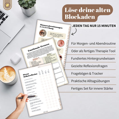 Therapie Tagebuch Set für mentale Stärke & Achtsamkeit