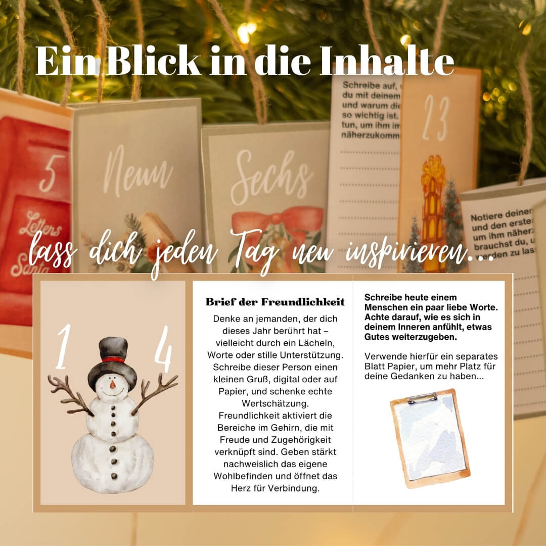 Achtsamkeit Adventskalender für Erwachsene 2025