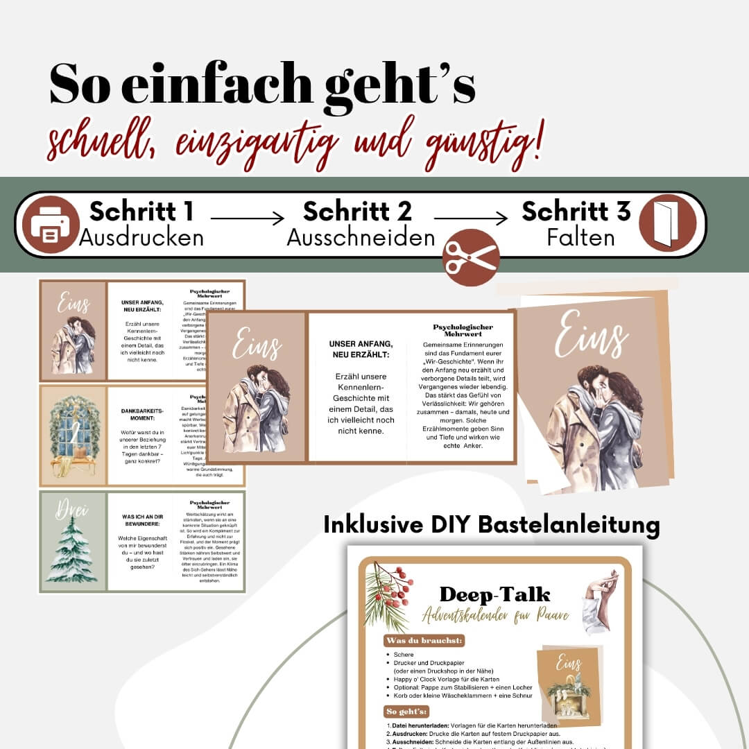 Deep Talk Adventskalender für Paare 2025