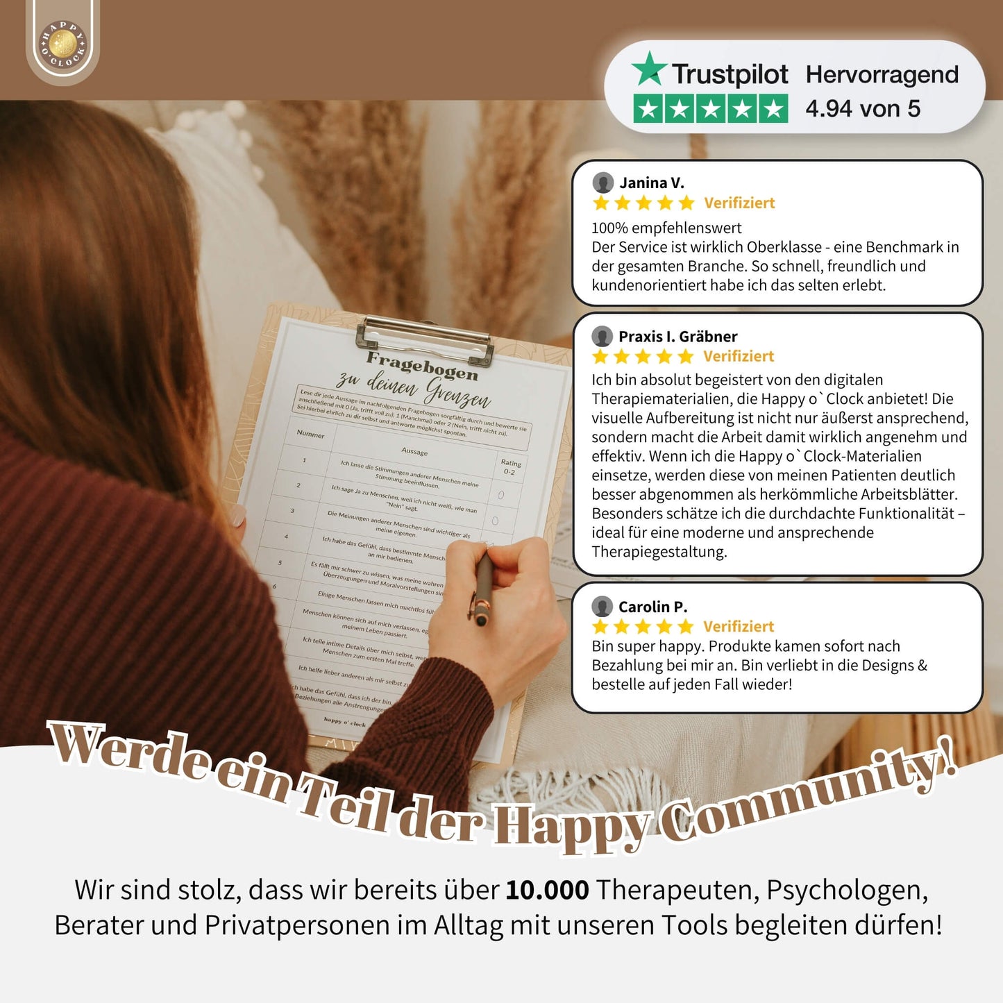 Therapie Tagebuch Set für mentale Stärke & Achtsamkeit