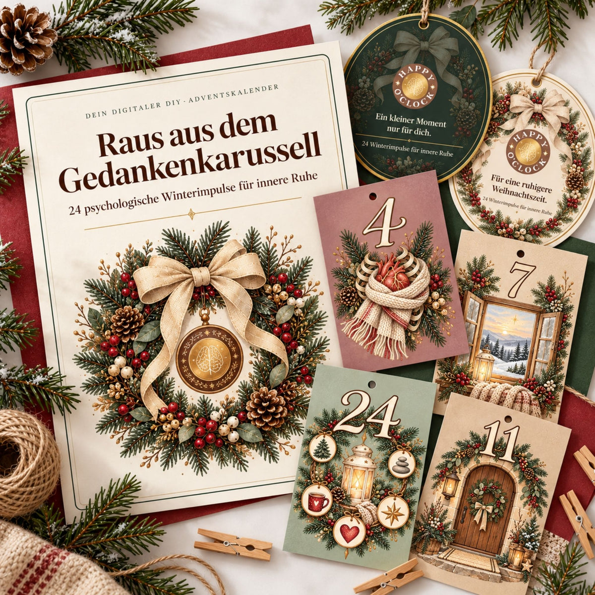 DIY Adventskalender für Erwachsene 2026 – Raus aus dem Gedankenkarussell