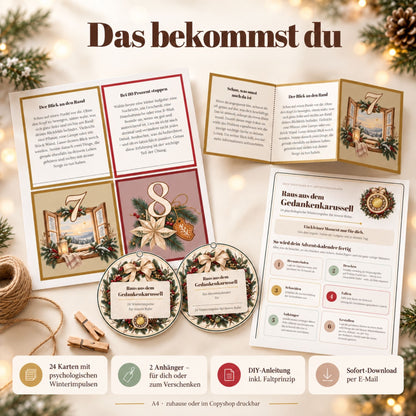 DIY Adventskalender für Erwachsene 2026 – Raus aus dem Gedankenkarussell