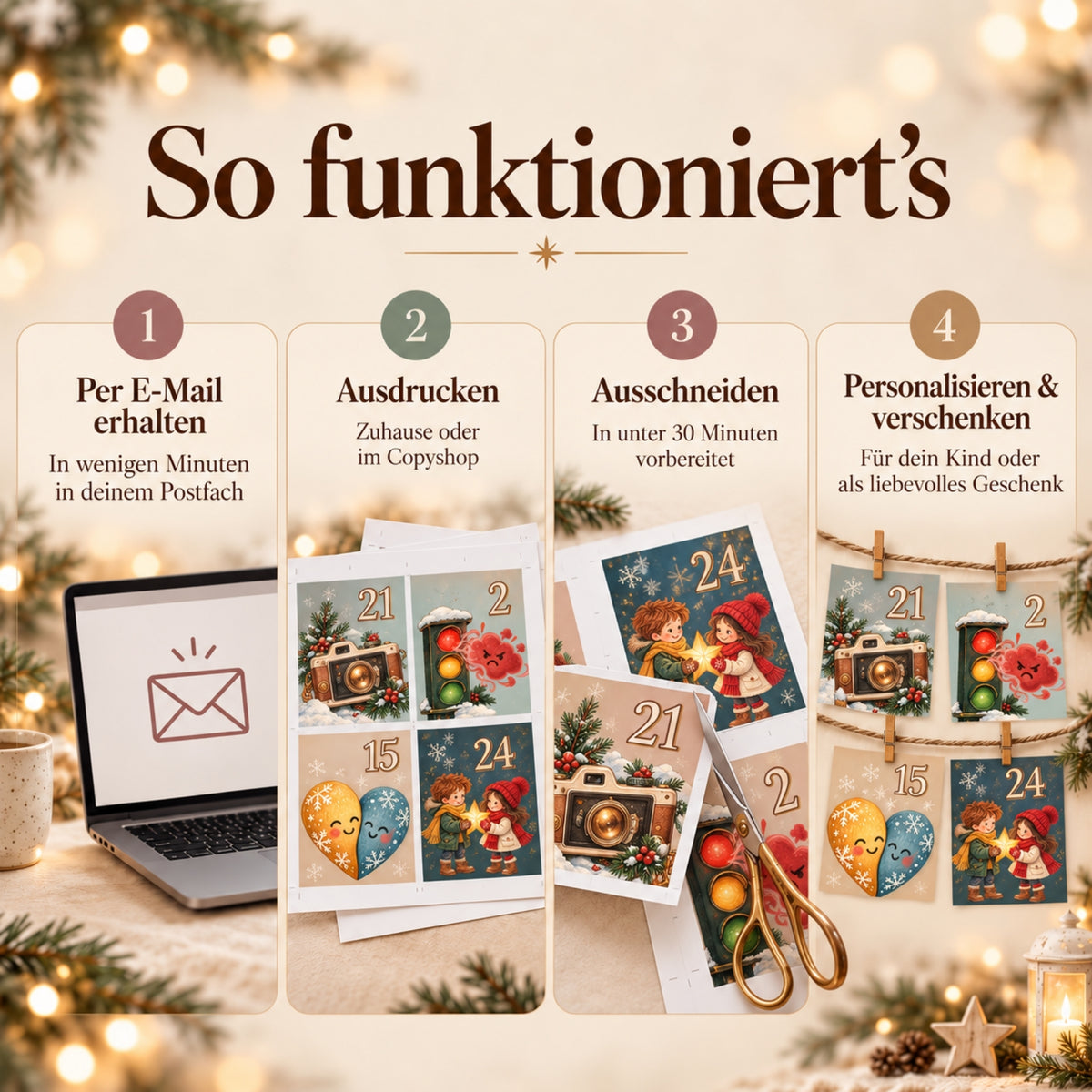 DIY Adventskalender für Kinder 2026 – Reden hilft