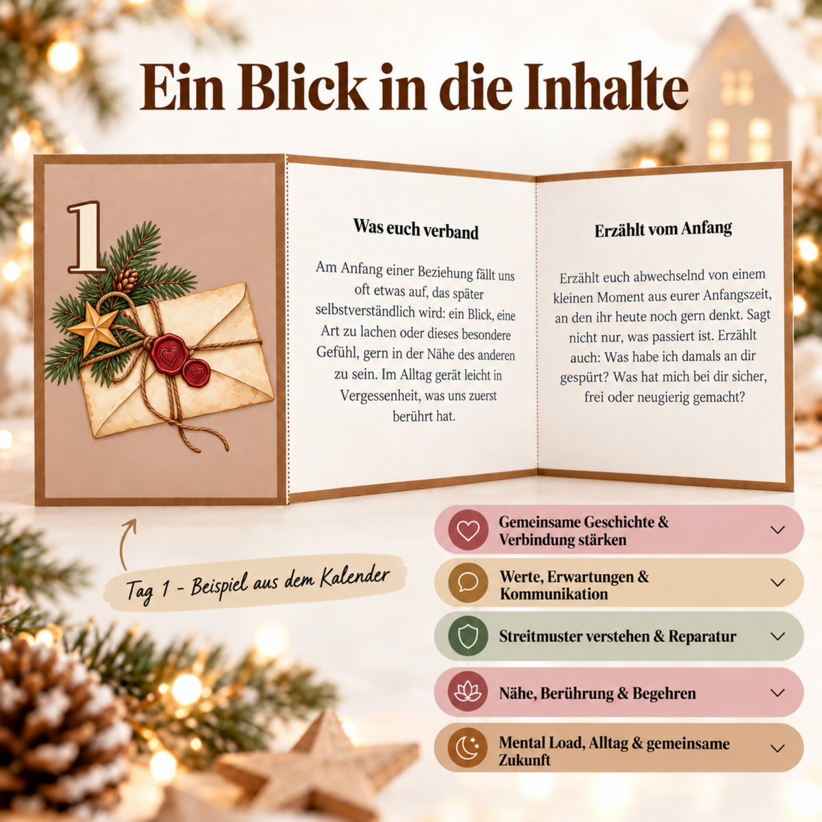 DIY Adventskalender für Paare 2026 – Nähe beginnt mit einem Gespräch