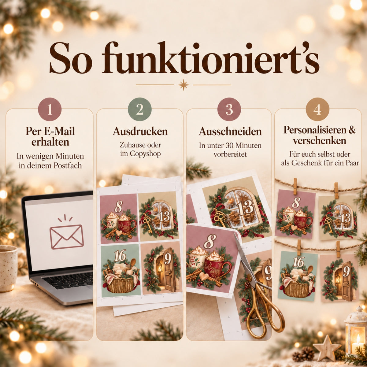 DIY Adventskalender für Paare 2026 – Nähe beginnt mit einem Gespräch