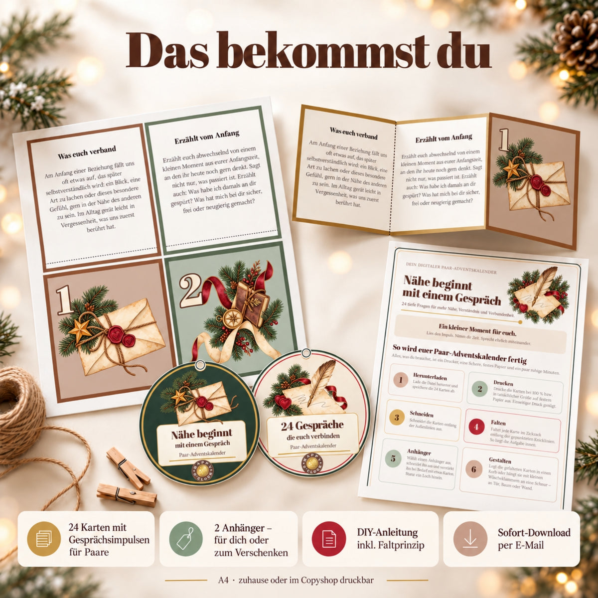 DIY Adventskalender für Paare 2026 – Nähe beginnt mit einem Gespräch